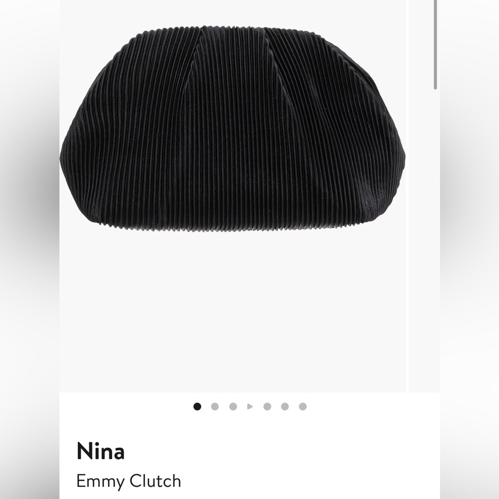 NWT- Nina Emmy Clutch in Black